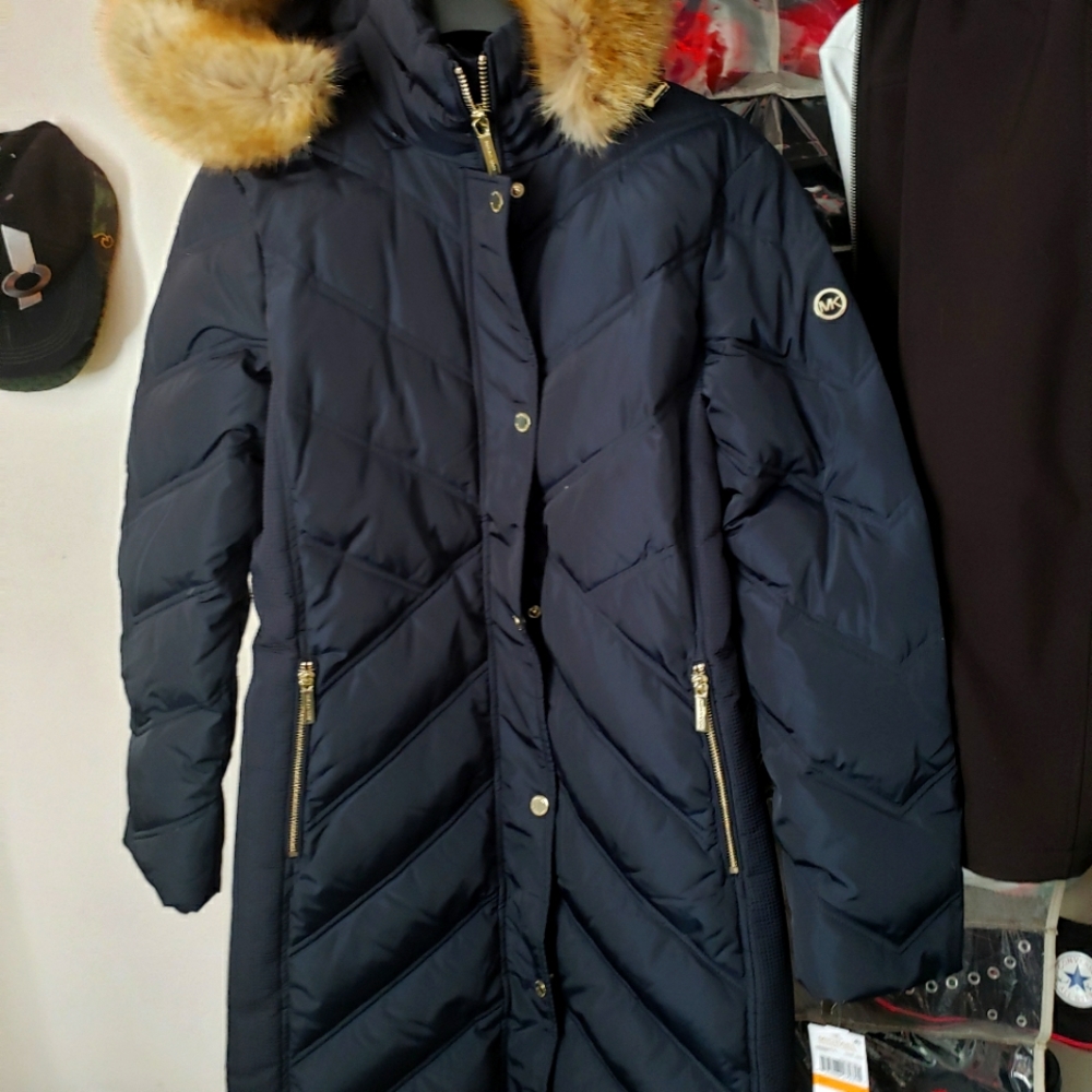 NWT Michael Kors Womens  Quilted Down Winter Coat - Small Size